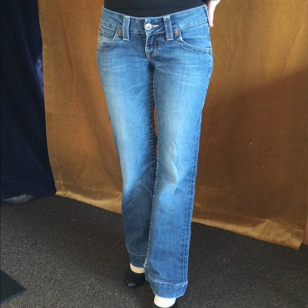 True Religion Wide Leg Jeans 25 26 Made In USA